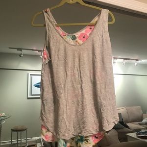 Tank top with floral back